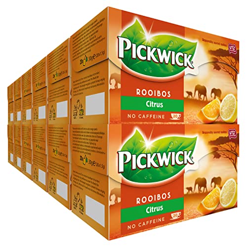 Pickwick Rooibos Thee Citrus met een Vleugje Citrus (240 Theezakjes, 100% Natuurlijk, Cafeïnevrije Thee, UTZ Gecertificeerd), 12 x 20 Zakjes von Pickwick