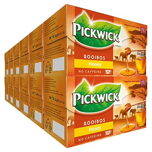 Pickwick Rooibos Thee Honing met een Vleugje Honing (240 Theezakjes, 100% Natuurlijk, Cafeïnevrije Thee, UTZ Gecertificeerd), 12 x 20 Zakjes von Pickwick