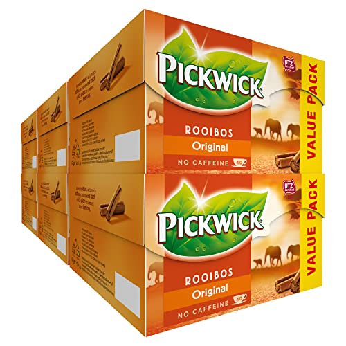 Pickwick Rooibos Thee Original met een Vleugje Kaneel Voordeelverpakking (240 Theezakjes, 100% Natuurlijk, Cafeïnevrije Thee, UTZ Gecertificeerd), 6 x 40 Zakjes von Pickwick