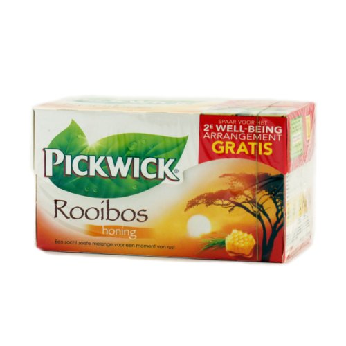 Pickwick Rotbusch Tee mit Honig 1 Beutel für 1 Tasche 6x20 Beutel von Pickwick