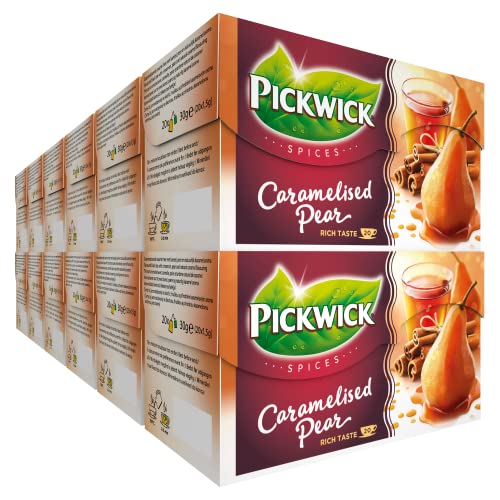Pickwick Spices Caramelised Pear Zwarte Thee met Appel en Kaneel (240 Theezakjes, Rainforest Alliance Gecertificeerd), 12 x 20 Zakjes von Pickwick