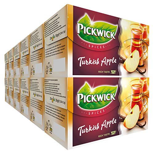 Pickwick Spices Turkish Apple Zwarte Thee met Appel en Vanille (240 Theezakjes, Rainforest Alliance Gecertificeerd), 12 x 20 Zakjes von Pickwick
