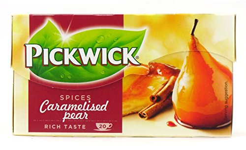 Pickwick Tee Caramelised Pear, karamellisierte Birne, Birnentee, fruchtig, aromatisch, 20 Teebeutel von Pickwick