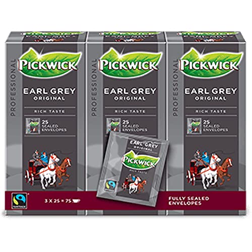 Pickwick Tee | Professioneller Earl Gray Fairer Handel | Tee Pickwick | Tee Holland | 75 Pack | 150 Gram Total von Pickwick