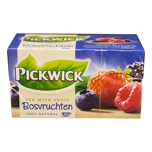 Pickwick Tee Waldfrucht/Bosvruchten, aromatisierter Schwarztee, Fruit Garden, Waldfruchttee, 20 Teebeutel von Pickwick