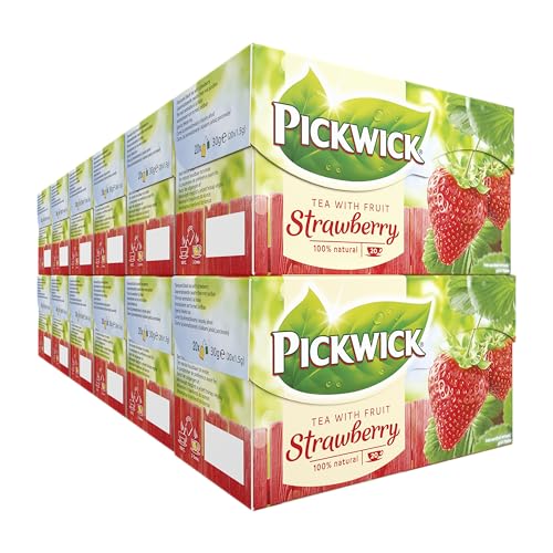 Pickwick Vruchtenthee Aardbei (240 Theezakjes, 100% Natuurlijk, Rainforest Alliance Gecertificeerd), 12 x 20 Zakjes von Pickwick