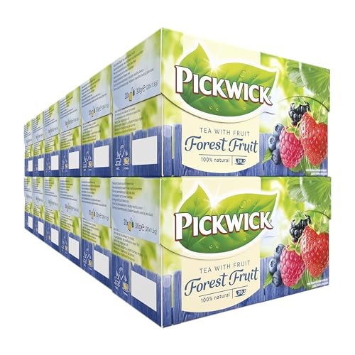 Pickwick Vruchtenthee Bosvruchten, Zwarte thee met Bosfruit (240 Theezakjes, 100% Natuurlijk), 12 x 20 Zakjes von Pickwick