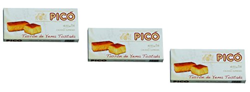 Picó - Das Paket enthält 3 Turron de Yema Tostada - Mandelnougat mit Eigelb - Höchste Qualität - 200gr (Kein Gluten) - Spanisch nougat / Spanisch turron von Picó