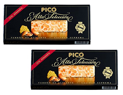 Picó - Das paket enthält 2 Turron de Alicante - Hart Nougat Black Box - Top Qualität 200gr von Picó