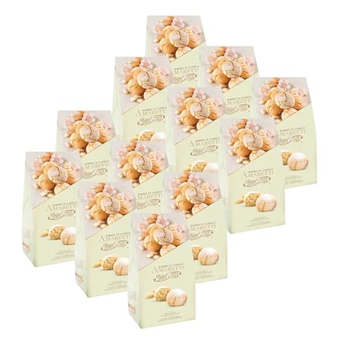 Pietro Rossi Weiche Amaretti 120 g 12er Pack | runde weiche italienische Gebäckspezialitäten aus Italien einzeln verpackt | Amaretti Morbidi insgesamt 1440g von Pietro Rossi