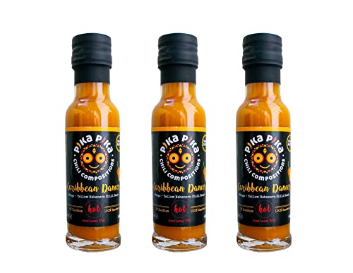 (Vorratspaket 3er Flaschen) Caribbean Dancer Chilisauce // Inhalt 300 ml. // Schärfe: 7 von 10 / / Slow Food Manufaktur von Pika Pika