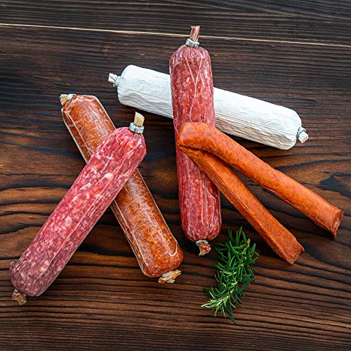 WURSTBARON® - Feinschmecker Salami Wurst Probierpaket aus Bayern mit bayerischen Spezialitäten - 4 Sorten Salami & 2 Landjäger - 750g von Pikanten