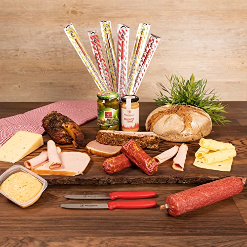 WURSTBARON® Fauler Sack-Paket Maxi Bayerisches Wurst Vorratspaket XXL - Wurstpaket mit Salami, Käse, Brotaufstrich, Chorizo uvm. von Pikanten