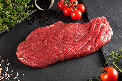 WURSTBARON® Flanksteak-Set, frische Steaks vom Rind, ideal für den Grill, aromatisches und saftiges Grillfleisch, Premium-Qualität aus Bayern, Grillpaket mit 4 Steaks von Pikanten