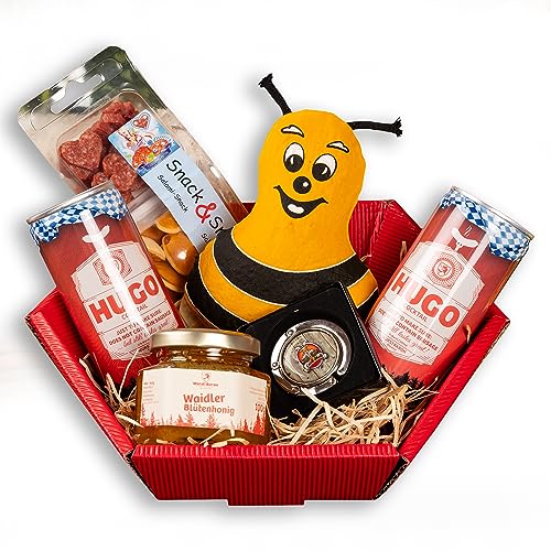 WURSTBARON® Geschenkkorb Flotte Biene, Wurstpaket mit Salami, Wurstgeschenk für Damen ca. 1kg von Pikanten