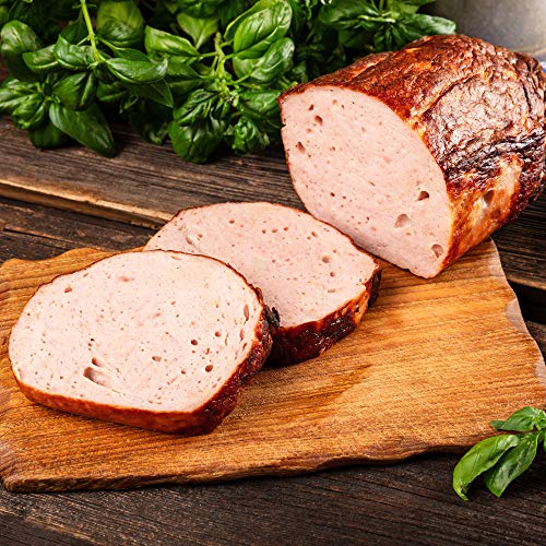 WURSTBARON® feiner Leberkäse, frischer Fleischkäse zum Aufbacken, traditionell ohne Leber, hochwertige Qualität aus Bayern, inkl. Pappschale, 1 kg von Pikanten