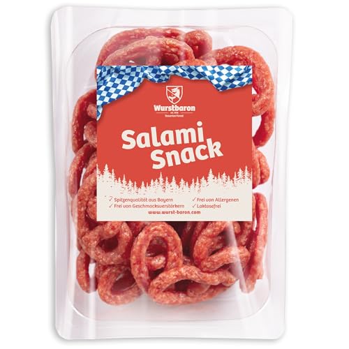 WURSTBARON® - Salami Mini Brezn - Original Wurst Snack Brezeln aus Bayern - 250g Packung - Snackbox Sticks von Pikanten