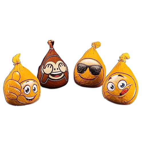 WURSTBARON® Salami Emoji Set, 4er Set Salami Leinen lachende Gesichter und Affe, 4 x 210 Gramm von Pikanten