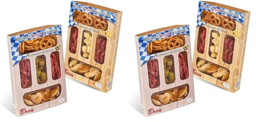 WURSTBARON® Salami Snack Selection Premium Set - Salami, Olive, Käse, Brezeln (Packung mit 2) von Pikanten