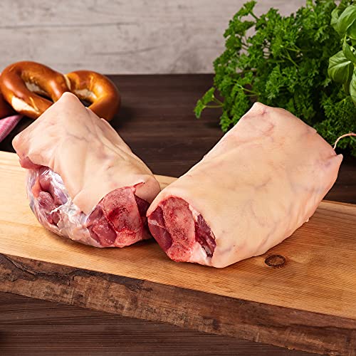 WURSTBARON® Schweinshaxe - 4er Set 3kg - Ideal für den Sonntagsbraten MIT Knochen von Pikanten