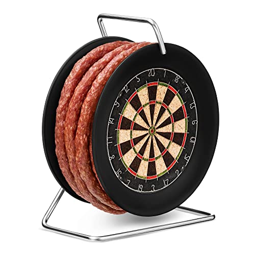 WURSTBARON® Wurst Kabeltrommel im Dartboard Design, 3,5m Wurst nach Krakauer Art, hochwertige Qualität und rauchiges Aroma, lustiges Geschenk, 240 g von Pikanten