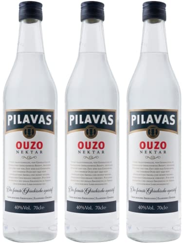 Ouzo Pilavas Nektar 3x 0,7l 40% Vol. | Milder Ouzo aus Patras | + 20ml Jassas Olivenöl Ouzo Pilavas Nektar 3x 0,7l 40% Vol. | Milder Ouzo aus Patras | + 20ml Jassas Olivenöl von Jassas Griechische Feinkost