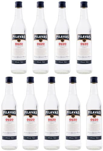Ouzo Pilavas Nektar 9x 0,7l 38% Vol. | Sehr milder Ouzo aus Patras | + 20ml Jassas Olivenöl von Jassas