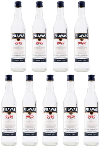 Ouzo Pilavas Nektar 9x 0,7l 38% Vol. | Sehr milder Ouzo aus Patras | + 20ml Jassas Olivenöl von Jassas Griechische Feinkost