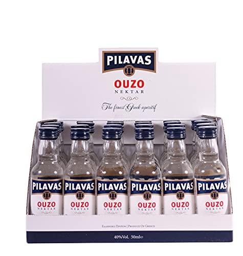 Ouzo Pilavas Nektar 40% Vol. 24x 50ml Party Box | Milder Ouzo aus Patras von Ouzo Pilavas