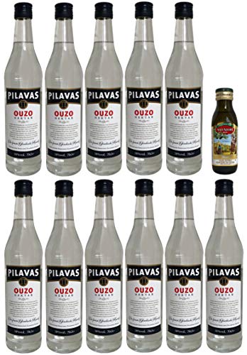Pilavas Ouzo Nektar 38% Vol. (11 X 0,7l + 250 ml Olivenöl"Salvadori") von Ouzo Pilavas