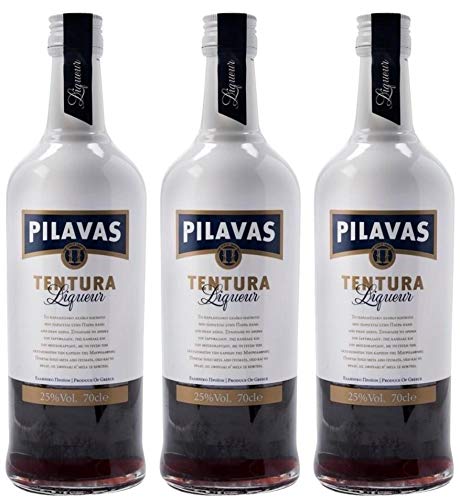 Tentura Zimt-Nelken Likör 3x 0,7l von Pilavas | 25% Vol. | Traditioneller Likör aus Patras | + 20ml Jassas Olivenöl von Pilavas