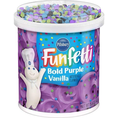 Pillsbury Funfetti Bold Purple Vanilla Frosting - 442g von Pillsbury