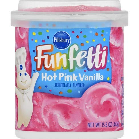 Pillsbury Funfetti Hot Pink Vanilla Frosting - 442g von Pillsbury