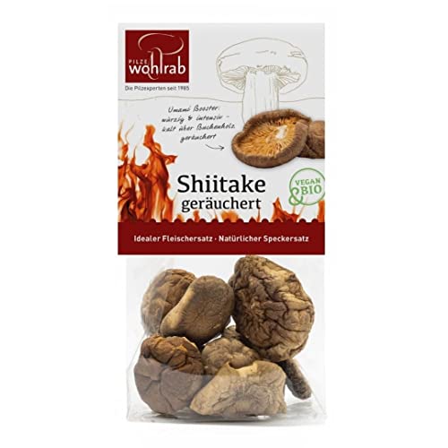 20g Bio Shiitake – Geräucherte Pilze Vegan / Shiitake Pilze Getrocknet & Geräuchert – veganer Speckersatz | Pilze Wohlrab von Pilze Wohlrab