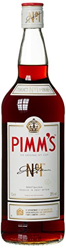 Pimm's The Original No. 1 | Hervorragend, aromatischer Aperitif-Likör | Ideal für erfrischende Mixgetränke oder im Pitcher | Gut geeignet für Cocktails und Longdrinks | 25% vol | 1000ml Flasche | von Pimm's