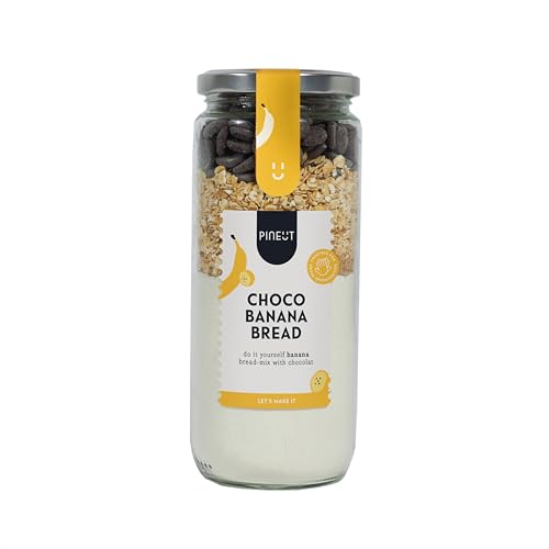 Pineut - Kuchen Backmischung Schoko Banane I Backmischung Weihnachten im Glas I Perfektes Geschenk zu Weihnachten, Geburtstag von Pineut