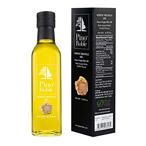 PinoRoble White Truffle Tuber Magnatum Infused Extra Virgin Cold Pressed Olive Oil High Polyphenols Flavoured Oils Salad Dressing Sauce Gourmet Gift Set Gluten Free Vegan Kosher 8.5oz 250ml PinoRoble White Truffle Tuber Magnatum Infused Extra Virgin Cold Pressed Olive Oil High Polyphenols Flavoured Oils Salad Dressing Sauce Gourmet Gift Set Gluten Free Vegan Kosher 8.5oz 250ml von Pino Roble
