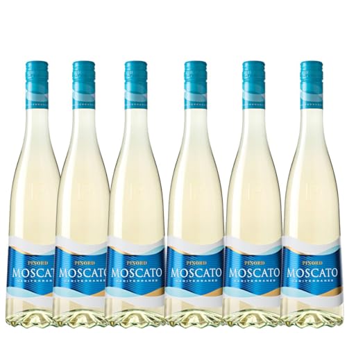 Pinord Moscato Mediterráneo Frizzante – Süßer Weißwein mit feiner Perlage, 6 x 750 ml, 5,5% Vol, aus Katalonien – Ideal für Aperitifs und Feiern von Pinord