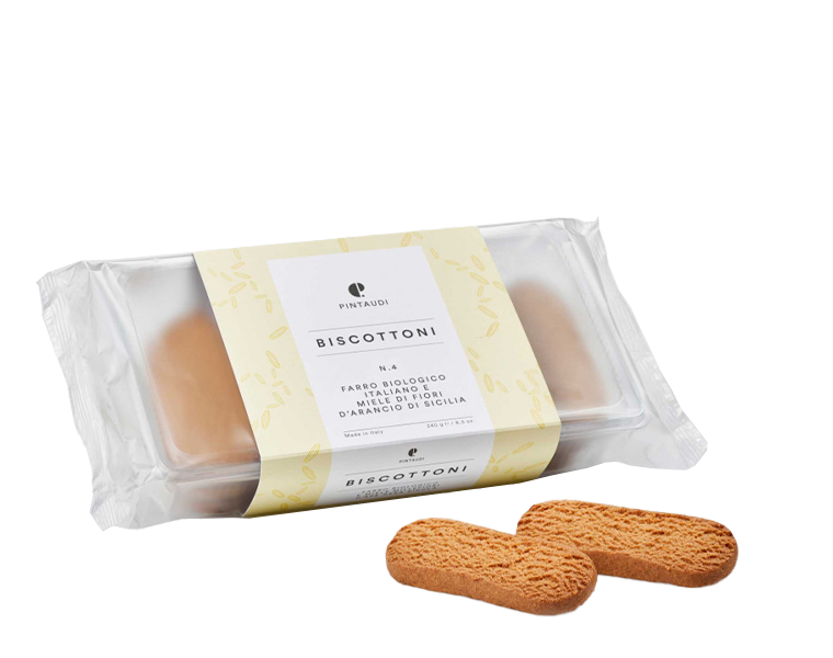 Biscottoni 'N.4' Bio-Dinkel aus Italien und sizilianischer Orangenblütenhonig von Pintaudi