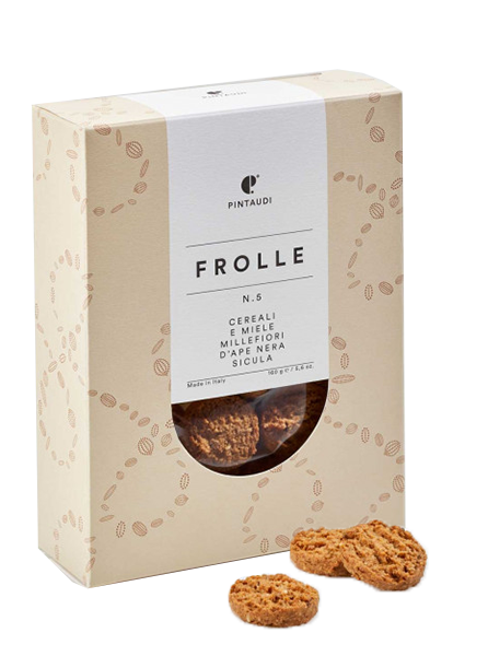 Frolle 'N.5' Getreide und schwarzer sizilianischer Bienenhonig Frolle 'N.5' Getreide und schwarzer sizilianischer Bienenhonig von Pintaudi