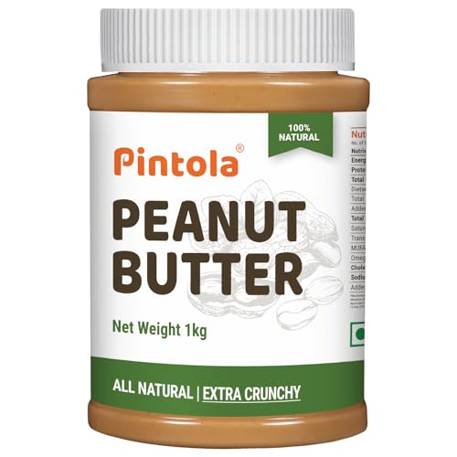 Pintola All Natural Erdnussbutter (Extra knusprig) (ungesüßt) (1kg) von Pintola