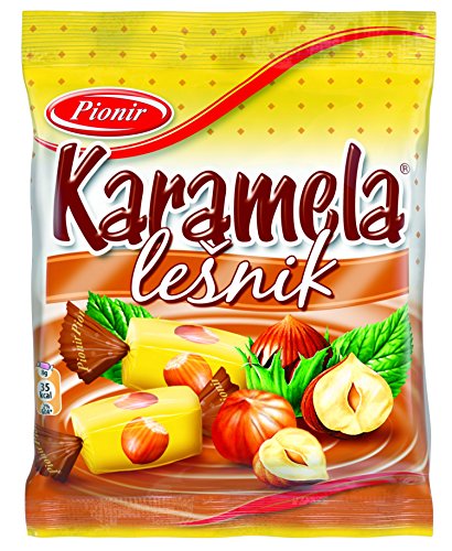 Pionir Lesnik Karamellbonbons mit Haselnussgeschmack, 8er Pack (8 x 100 g) von Pionir