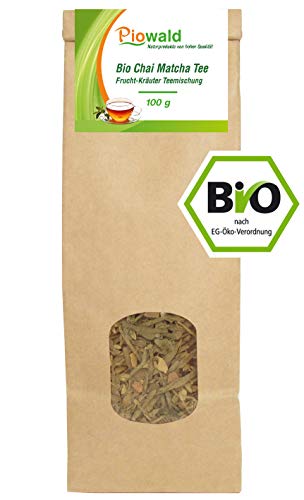 BIO Chai Matcha Tee - 100g loser Tee (Grüner Tee-Frucht-Kräuter Teemischung) von Piowald