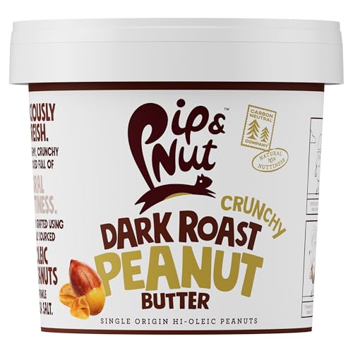 Pip & Nut – Ultimative extra knusprige, dunkel geröstete Erdnussbutter (1 kg) | Kein Palmöl, ohne Zuckerzusatz, ein natürliches Produkt, vegan und Einzelner Ursprung Hi-Oleic Erdnüssed, 1 Stück von Pip & Nut