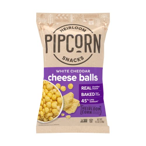 PIPSNACKS Heirloom Cheddar Cheese Balls, Weiß, 130 ml PIPSNACKS Heirloom Cheddar Cheese Balls, Weiß, 130 ml von Pipcorn