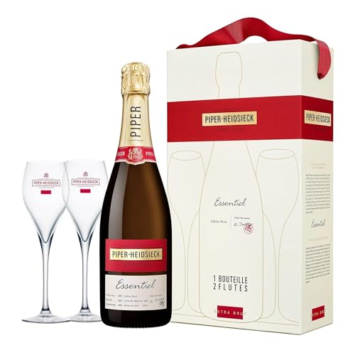 PIPER-HEIDSIECK CHAMPAGNE ESSENTIEL BLANC DE BLANCS 75 CL CONFEZIONE CON 2 BICCHIERI von Piper Heidsieck