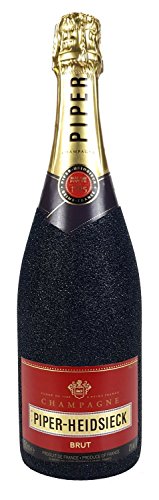 Piper-Heidsieck Brut Champagner 0,75l (12% Vol) Bling Bling Glitzerflasche in schwarz -[Enthält Sulfite] von Piper Heidsieck