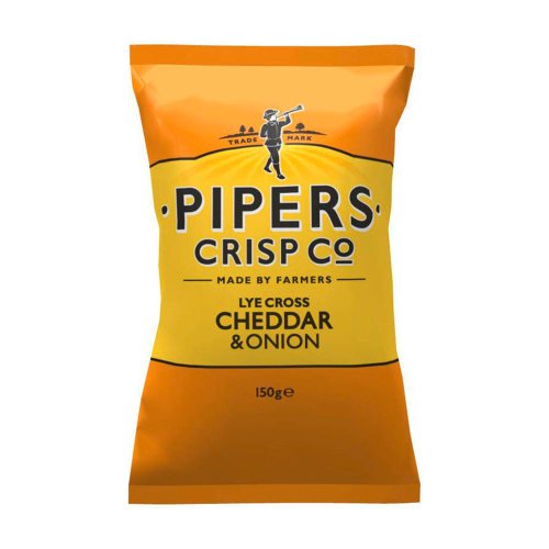 PIPERS Lye Cross Cheddar & Onion Potato Chips 150g von Pipers Crisps