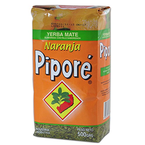 Yerba Mate Tee Pipore Naranja 500g | Argentinien mate-tee mit Orange Aroma | Mate Tee Elaborada con Palo loose leaf 0,5kg von Pipore