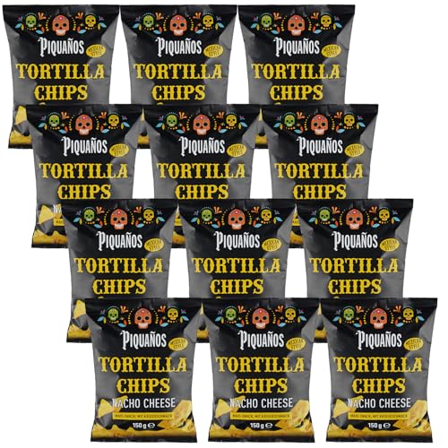 Piquaños Tortilla Chips Cheese 150g – 12er Pack - Pikant gewürzte Tortilla Chips mit Käsegeschmack – Perfekter Snack für Partys, Filmabende & zwischendurch Piquaños Tortilla Chips Cheese 150g – 12er Pack - Pikant gewürzte Tortilla Chips mit Käsegeschmack – Perfekter Snack für Partys, Filmabende & zwischendurch von Piquaños
